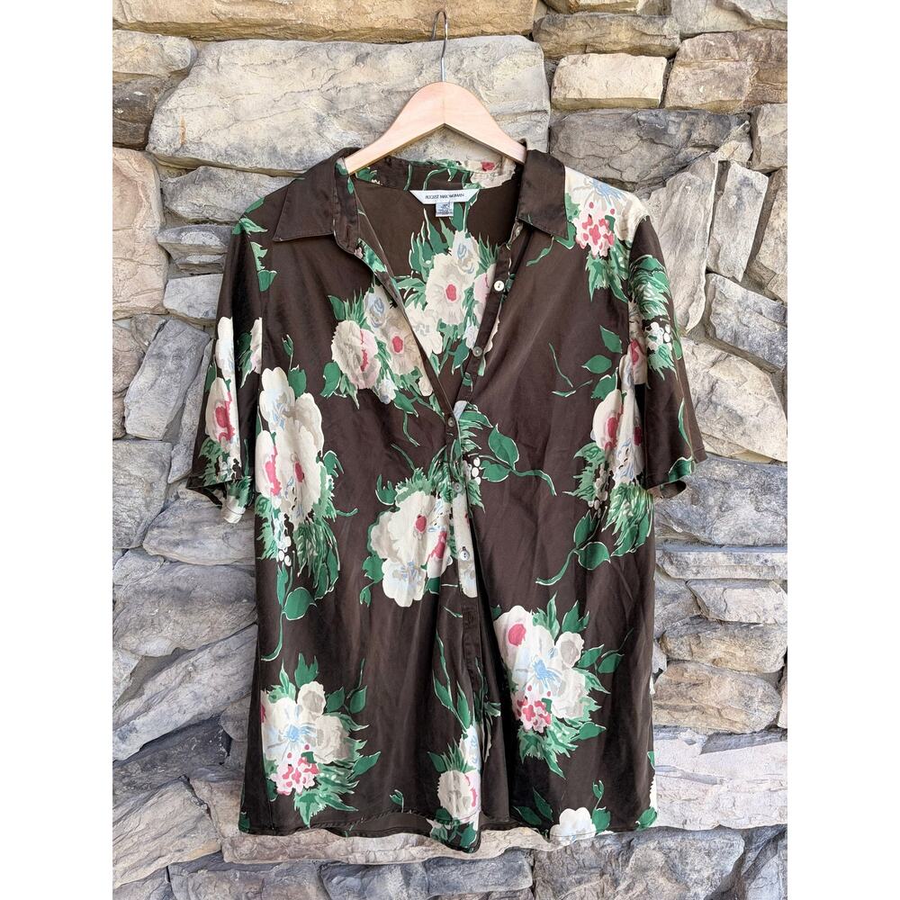 Vintage August Max Woman Silk Floral Shirt